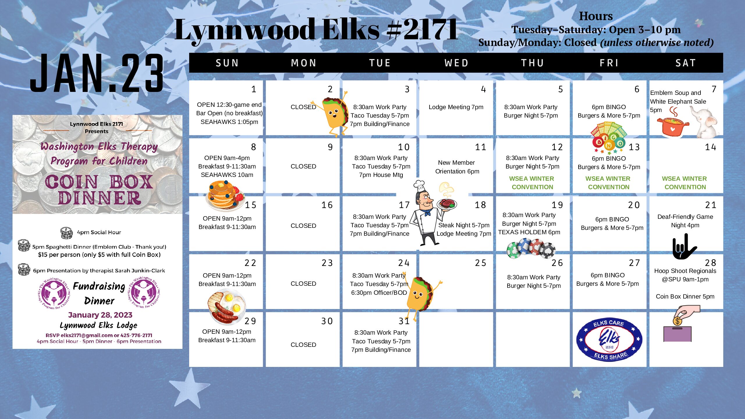 October 2022 Events at Lynnwood Elks #2171