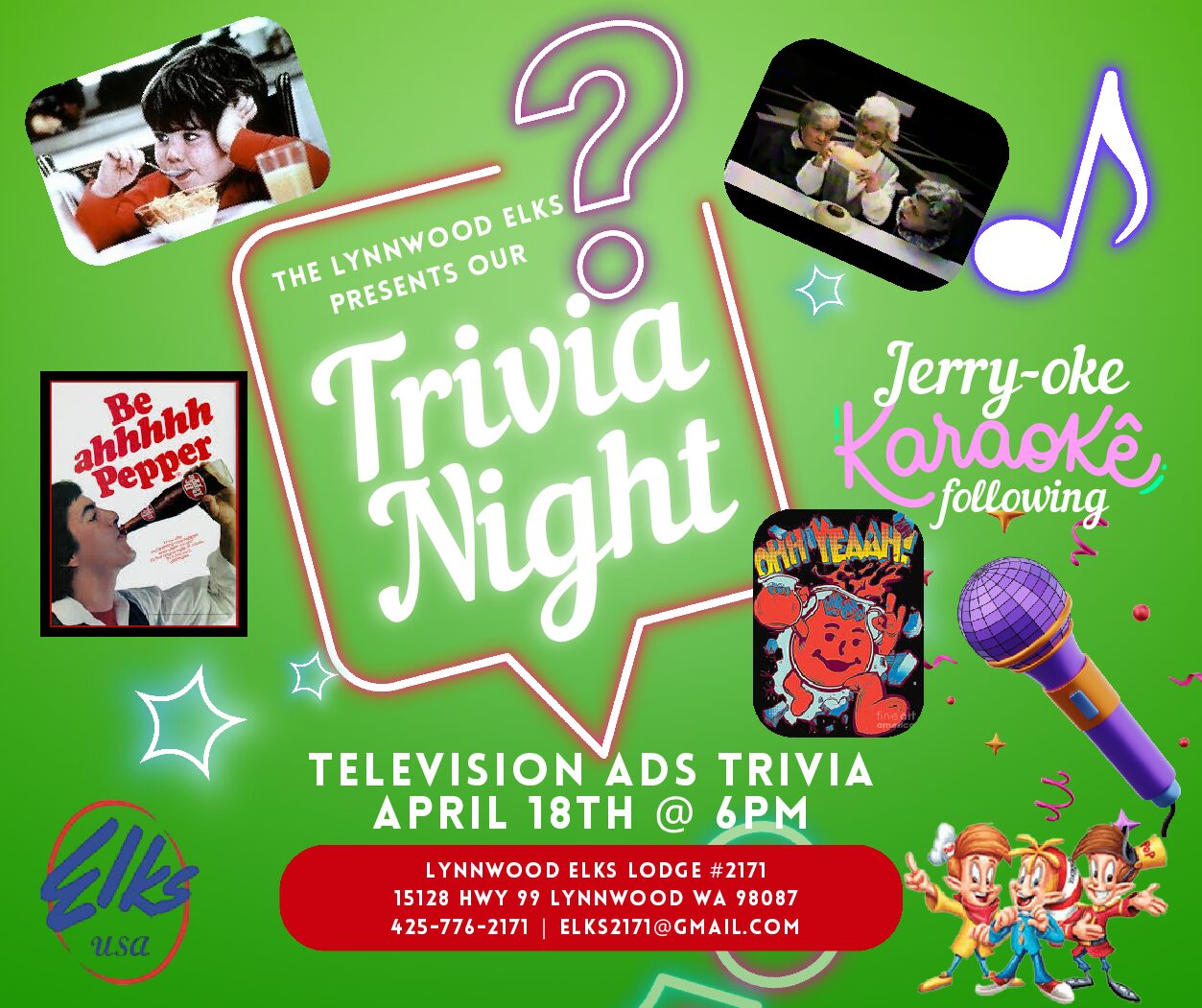 Trivia Night and Karaoke – April 18